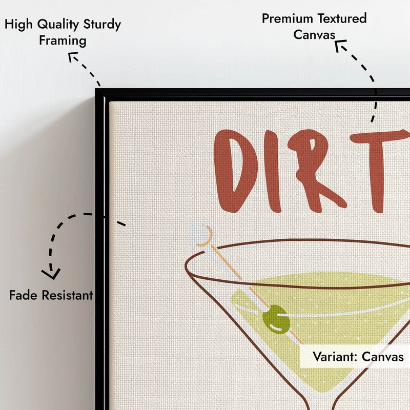 DirtyMartini Archival Canvas Wall Art - Black media 7