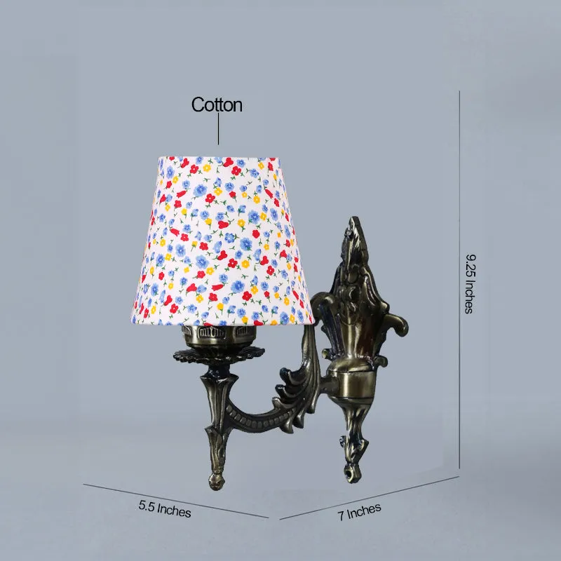 Vista Edrel Cylindrical Fabric & Metal Wall Lamp - Blue media 4