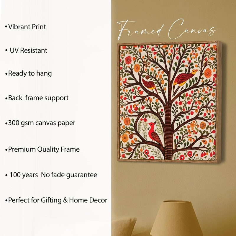 Nature Imprint Canvas Wall Art With Frame media 6