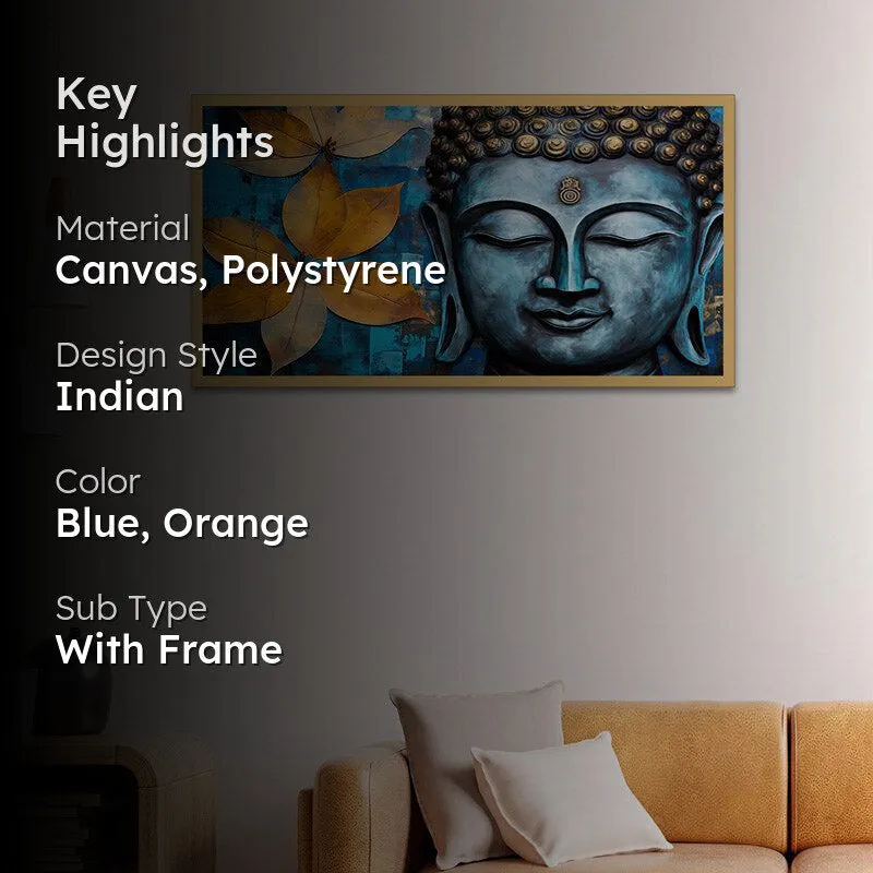 Buddha Sidhanta Canvas Wall Painting With Frame media 2