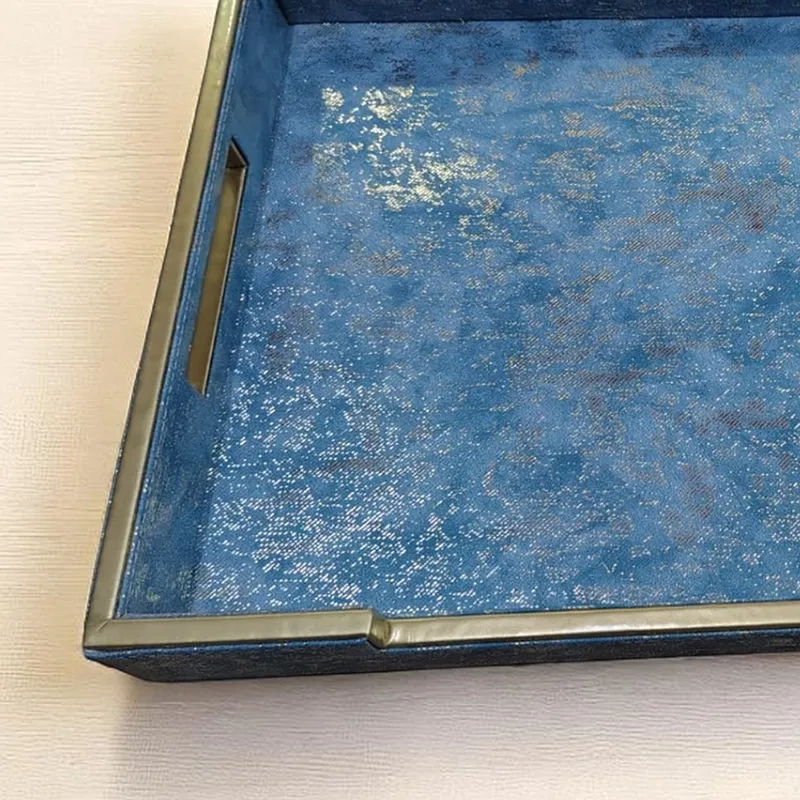 Orrine Faux Leather Serving Tray media 4