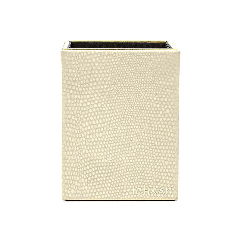 Tisquo Faux Leather Pen Stand - Ivory media 3