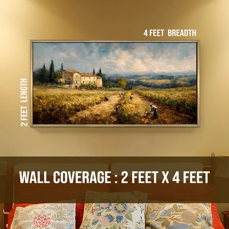 Goldenland Canvas Wall Painting With Frame media 9