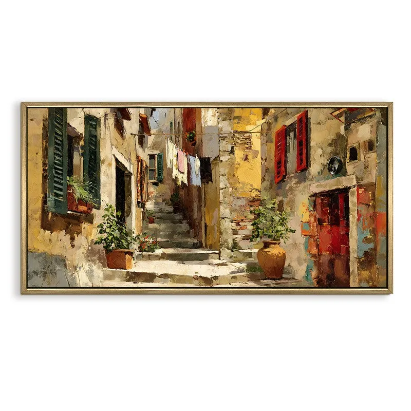 Rustic European Houses Whisper Lane Wall Art media 4