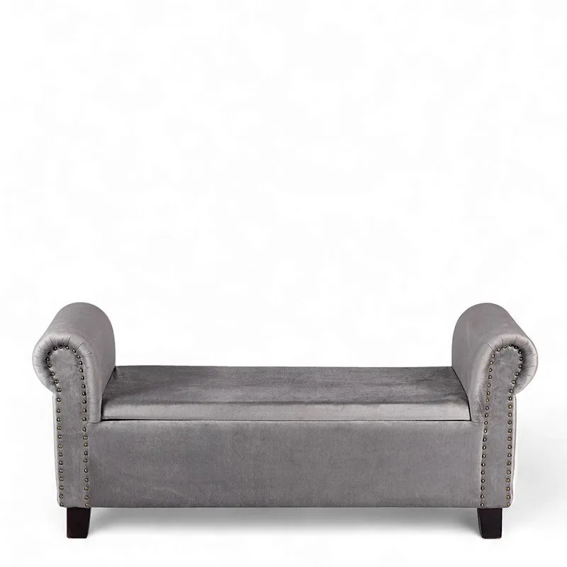 Vavro Sheesham Wooden Bench - Grey media 4