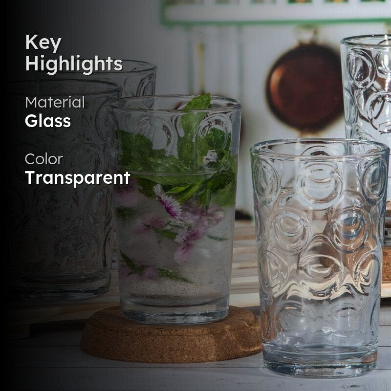 Twist It Glass Tumbler (300 ml ) - Set of Six media 2