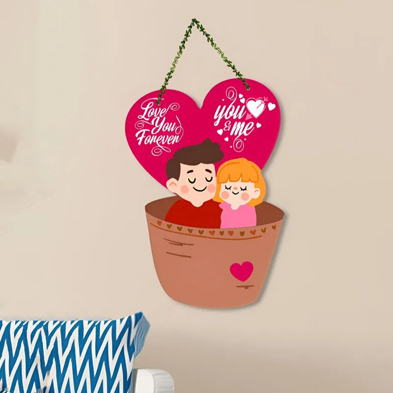 Couple In Basket Polyester & MDF Wall Hanging media 1