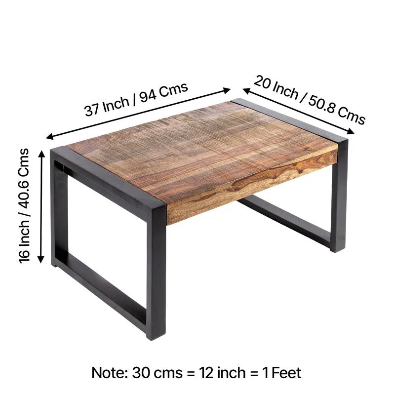 Zavex Sheesham Wooden Center Table - Brown media 9