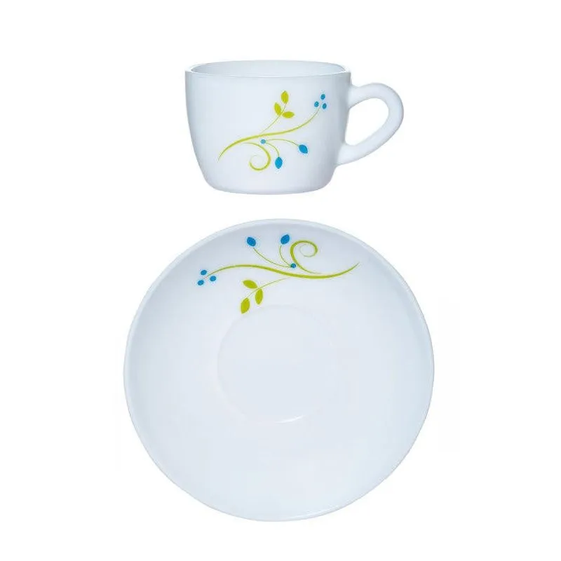 Cello Minari Flora Cup & Saucer (130 ML) - Twelve Piece Set media 6
