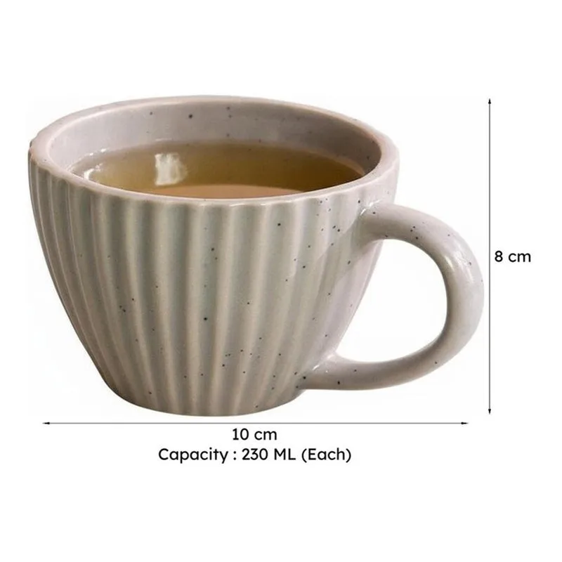 Apra Ceramic Tea Cup (230 mL Each) - Set of Four media 7