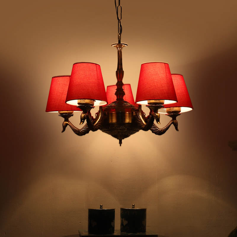 Devilish Conical Golden Antique Ceiling Lamp