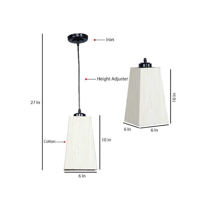 WarmGlow Trapeze  Fabric Ceiling Lamp - White media 7