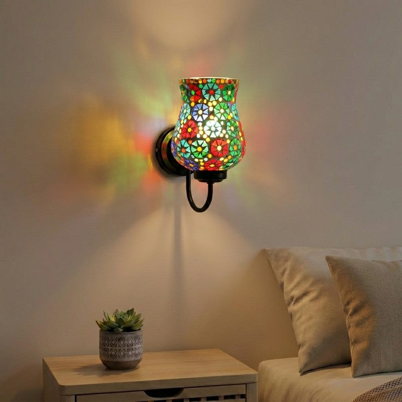 Mosaic Star Glass Wall Lamp