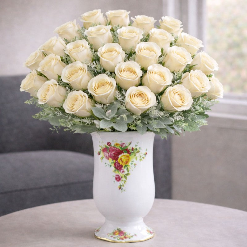 Florencea Artificial Polyester Flower - Set Of Four