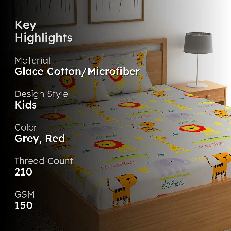 King Of Jungle Kids Microfiber Microfiber Bedsheet - 150 GSM media 2