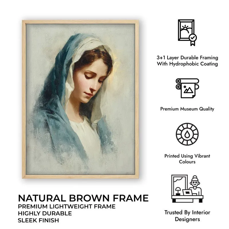 Whispers of Faith Archival Paper Wall Painting With Brown Frame media 7