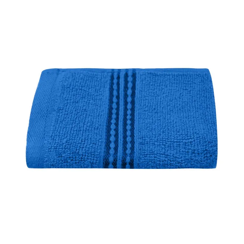 Micro Cotton LuxeDry Solid Face Towel (Blue) - Set Of Four media 5