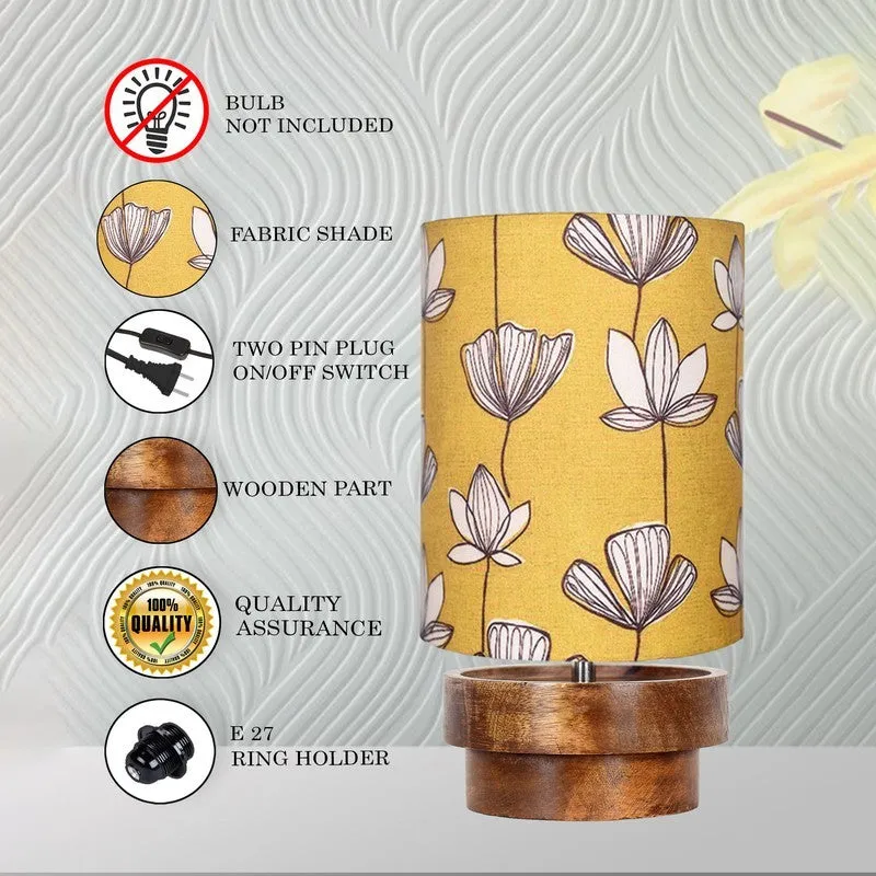 SomaLite Clean Design Desk Wooden Table Lamp - Yellow,White,Brown media 6