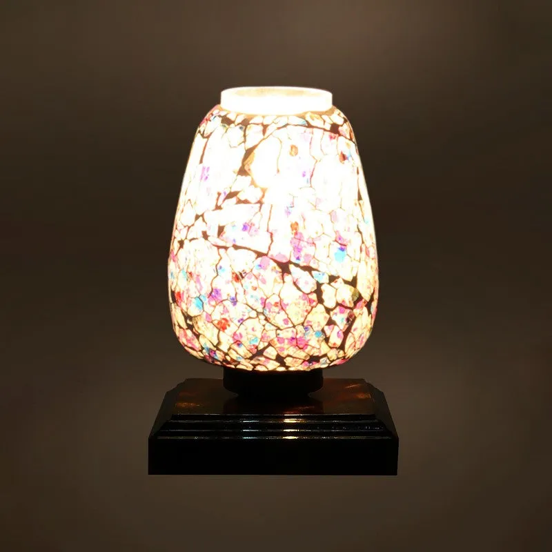 Auremora Mosaic Glass Table Lamp With Wooden Base - Multicolor media 7