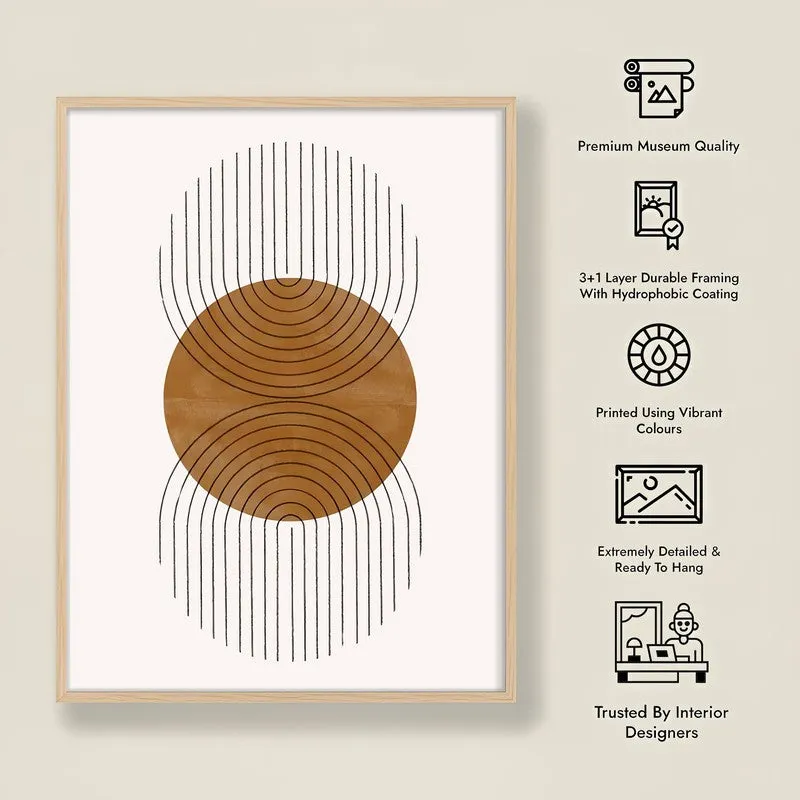 Terra Balance Canvas Wall Painting With Brown Frame media 9