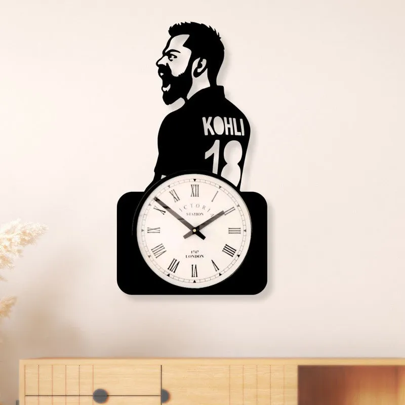 Kohli Steel Analog Wall Clock - Black media 1