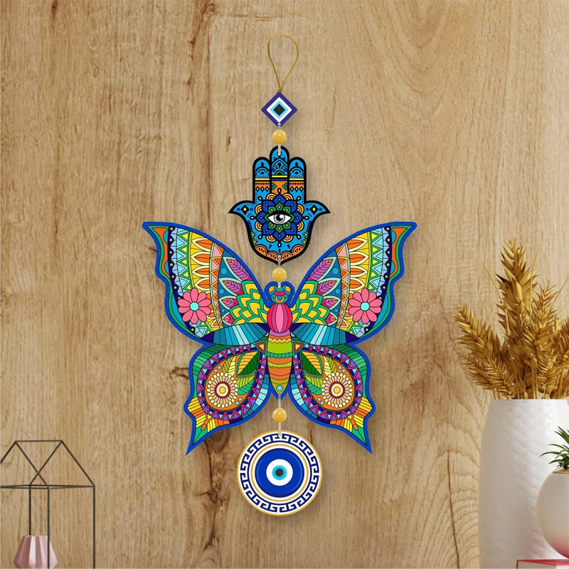 Vibrant Butterfly I Polyester & MDF Wall Hanging