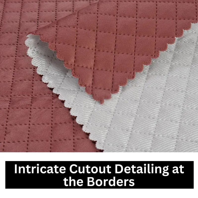 Osric Velvet Quilted Placemat (Rose Pink) - Set Of Six media 5