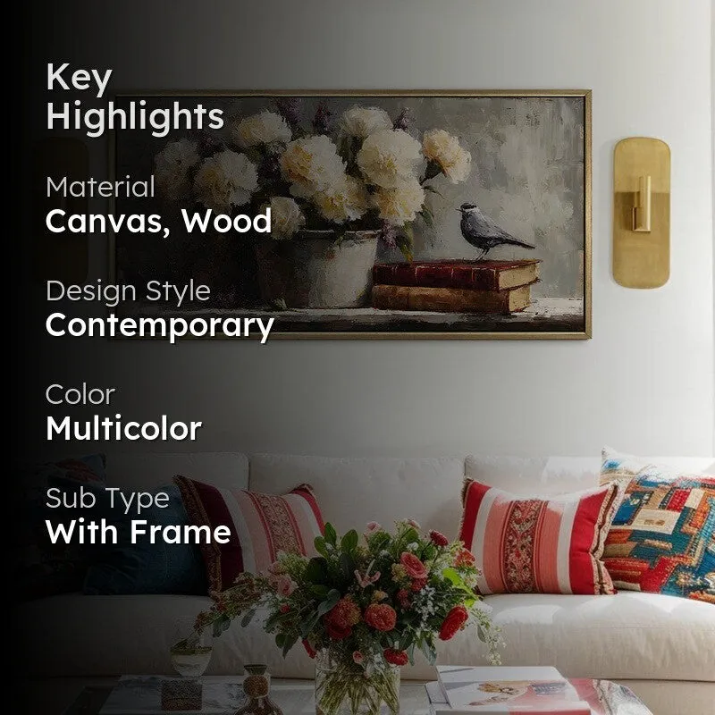 Tranquil Petals Canvas Wall Painting With Frame media 2