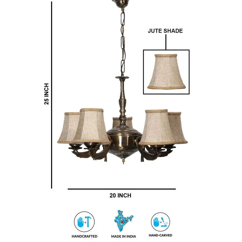 Andalusian Conical Golden Antique Ceiling Lamp media 6