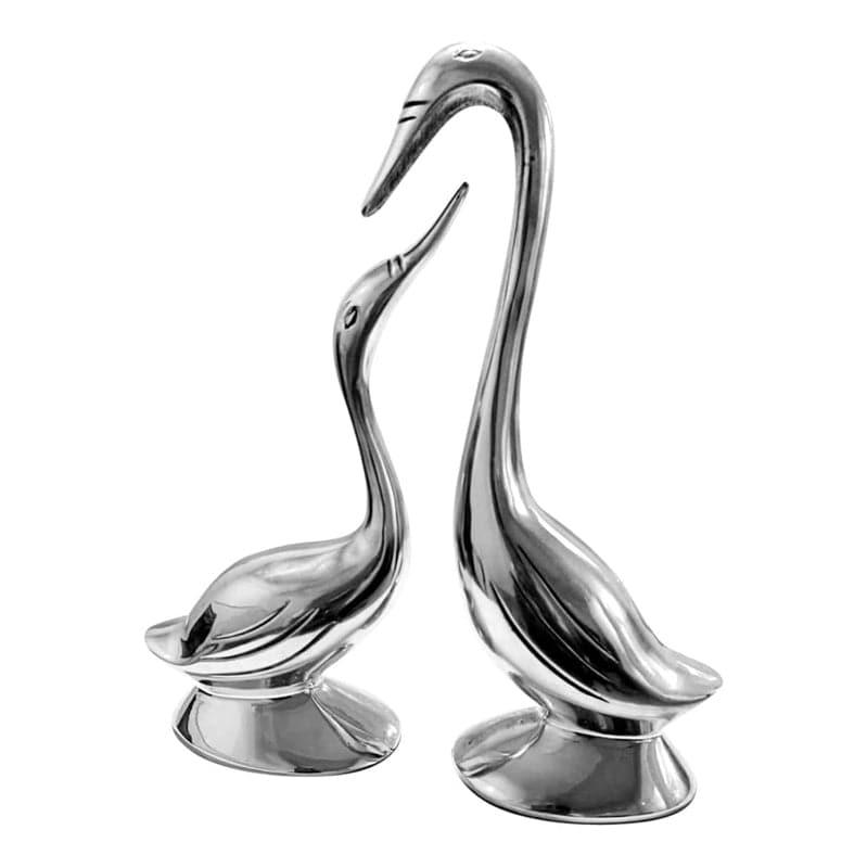 Priva Swan Mate Showpiece (Silver) - Set Of Two media 4