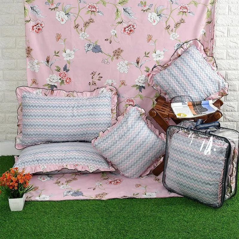 Magma Frilled Floral Microfiber Bedding Set - Five Piece Set media 5