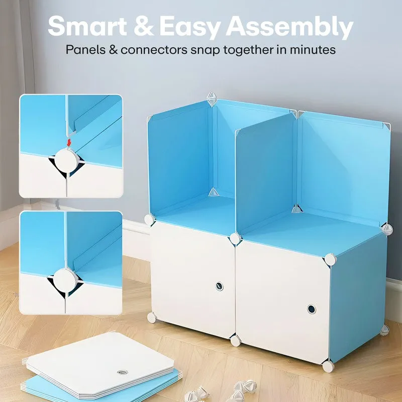 Rioware UrbanFold Storage Wardrobe Racks - Blue media 6