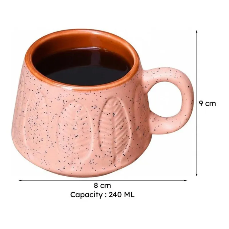 Adriano Ceramic Tea Cup (240 mL/Peach) media 7