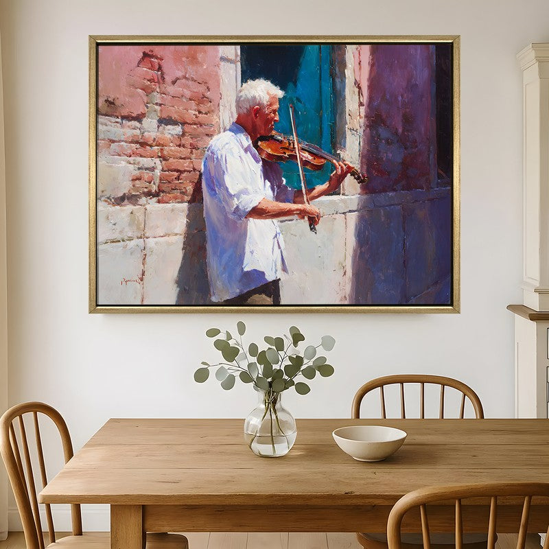 Shadow Strings Canvas Wall Painting With Frame