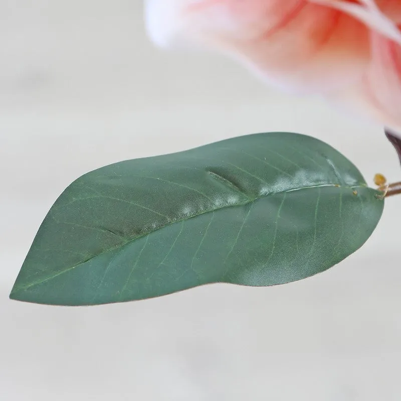 Floreva Magnolia Silicone Artificial Flower - Peach media 4