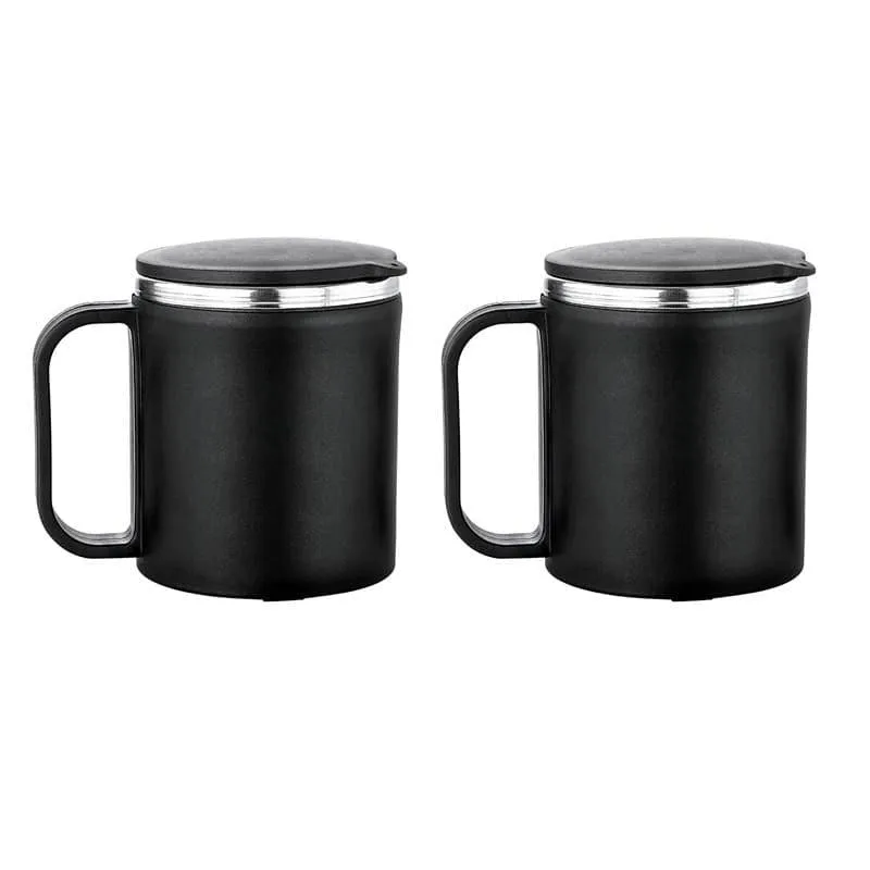 Festa Stainless Steel Coffee Mug (180 mL Each/Black) - Set of Two media 3