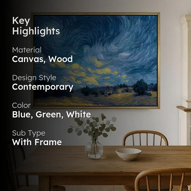 Meadow Vast Canvas Wall Painting With Frame media 2