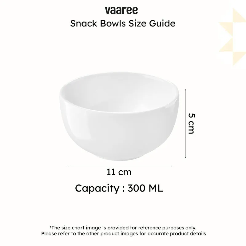 Red Lines Melamine Snack Bowls (300 mL Each) - Set of Six - 8