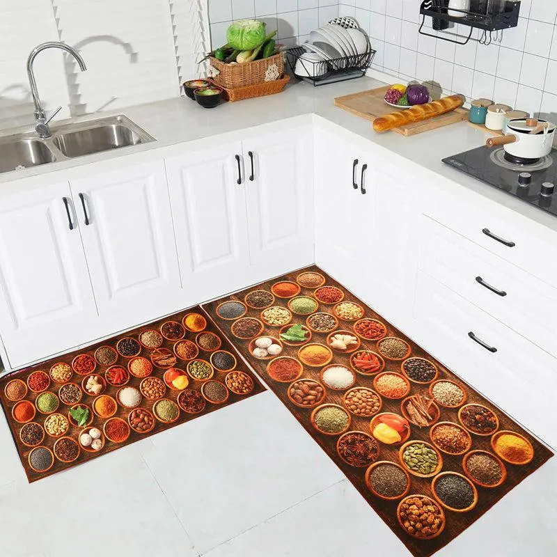 Favour Burst Kitchen Nylon Runner Rug - Set Of Two media 1