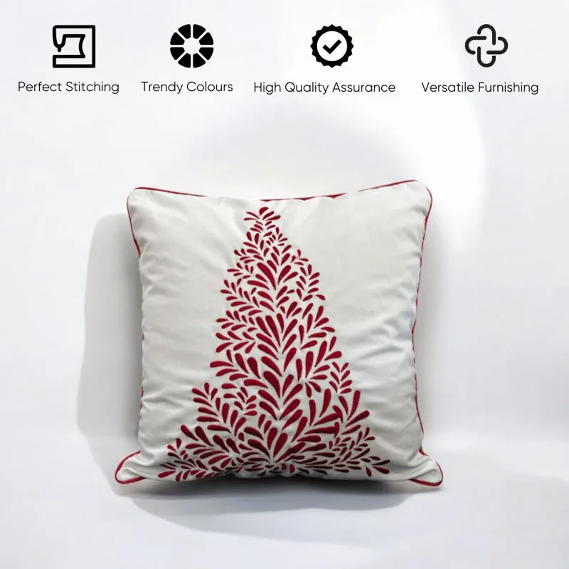 Ethnic Pine Cotton Christmas Cushion Cover media 6