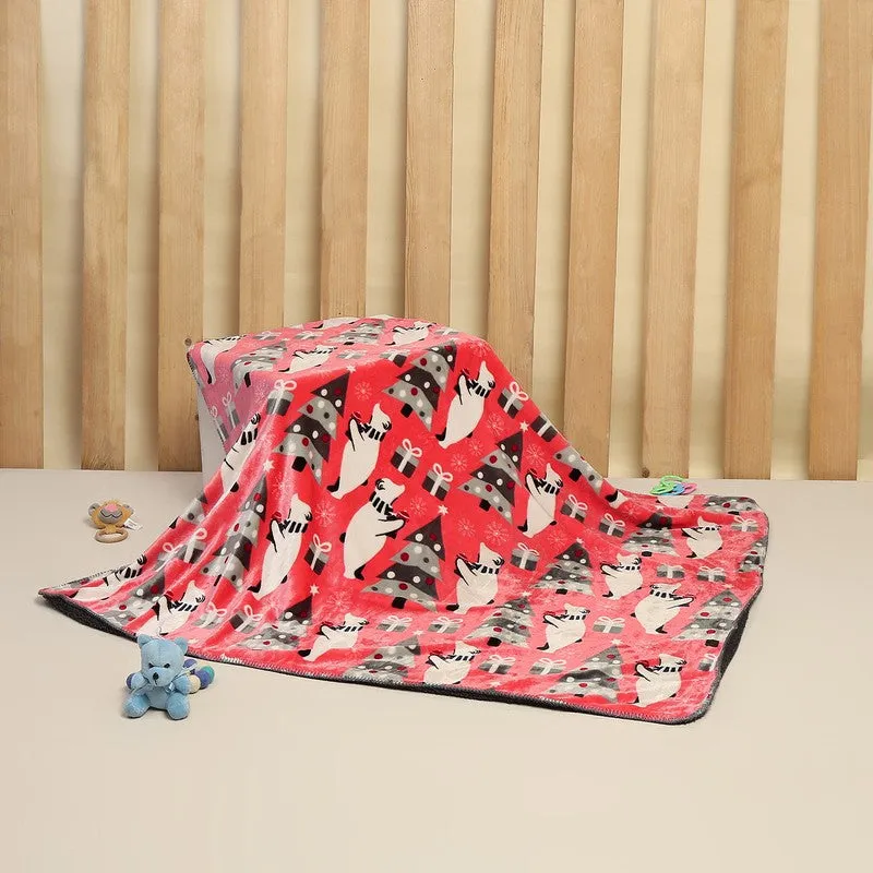 Monte Carlo Whimsical Winter Wrap Kids Blanket (Red) - 300 GSM media 3