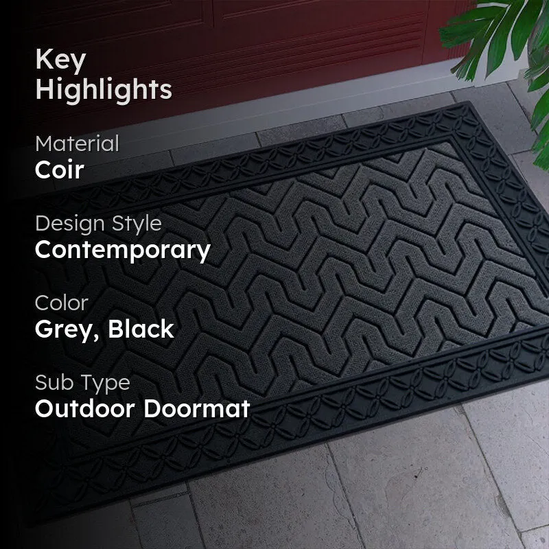 Coire Block Coir Door Mats - Grey,Black media 2