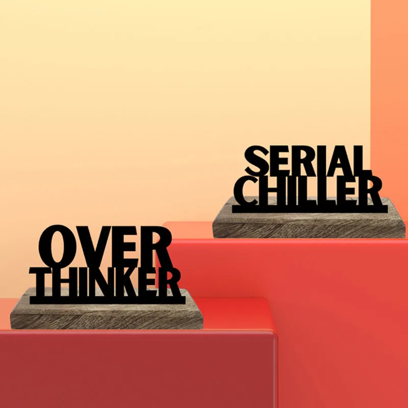 Serial Chiller Typography Showpiece - Set Of Two media 3
