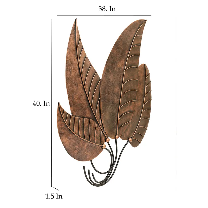 Amber Leaves Metal Wall Accent media 5