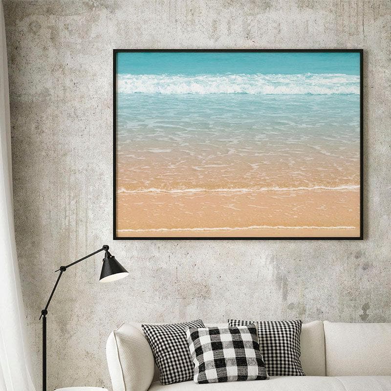 Beautiful Wave Canvas Wall Painting - Black Frame