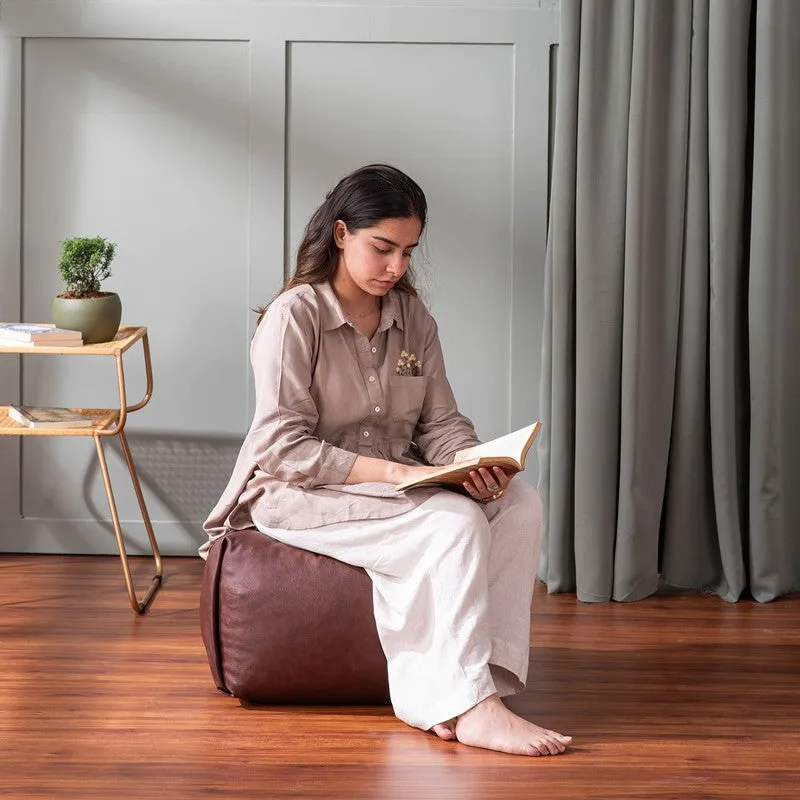 Clean Aesthetic Pouffe - Brown media 5