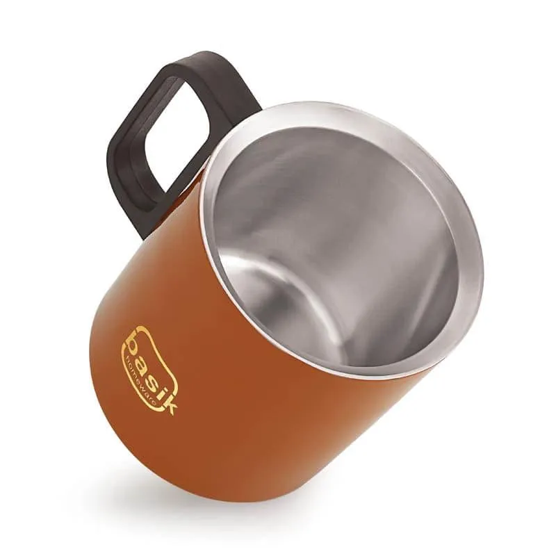 Moira Stainless Steel Coffee Mug (270 mL) - Orange media 3