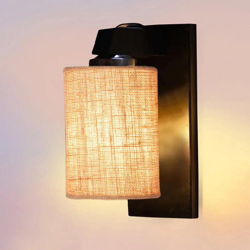 Eyrie Jute & Wooden Wall Lamp - Beige media 4