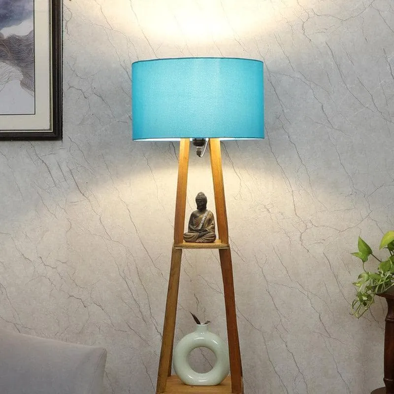 Blace Netima Floor Lamp With Shelf - Teal media 1