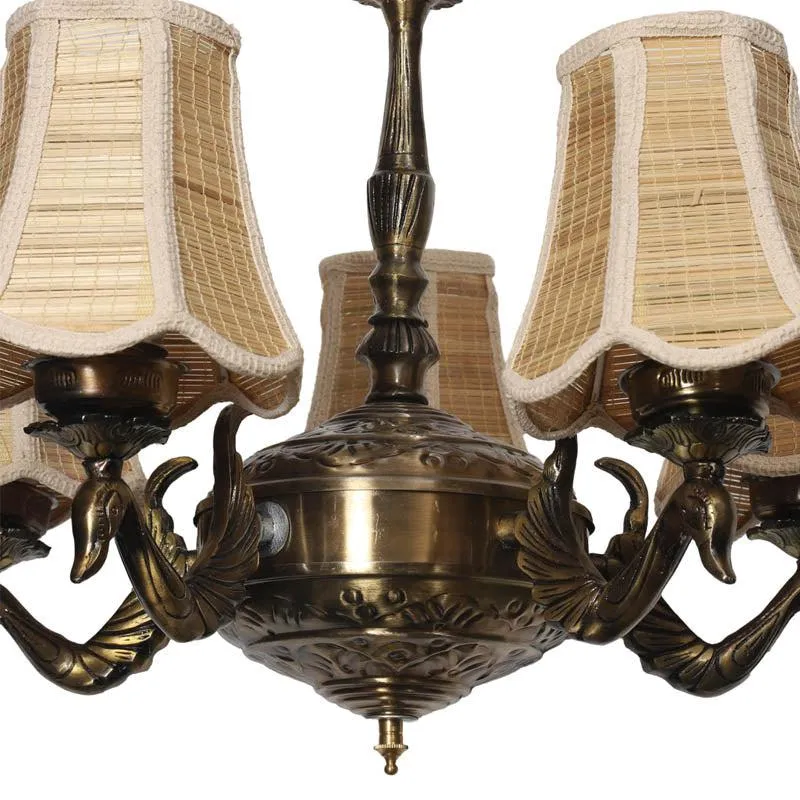 Jvalana Conical Golden Antique Ceiling Lamp media 3